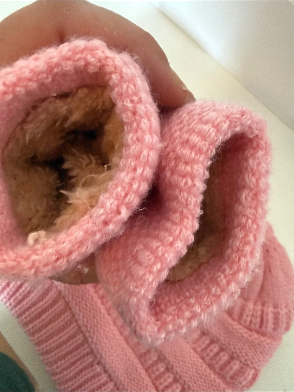 Kids Pink Knit Beanie, Scarf & Gloves Set